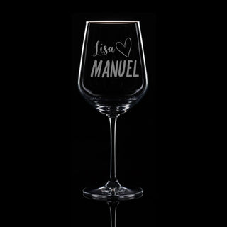 Rotweinglas mit Gravur – 490 ml