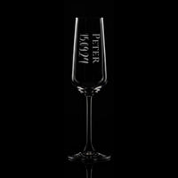 Sektglas mit Gravur